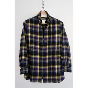 Yohji Yamamoto - AW02 Wool Flannel Dual-Zip Plaid Shirt/Jacket